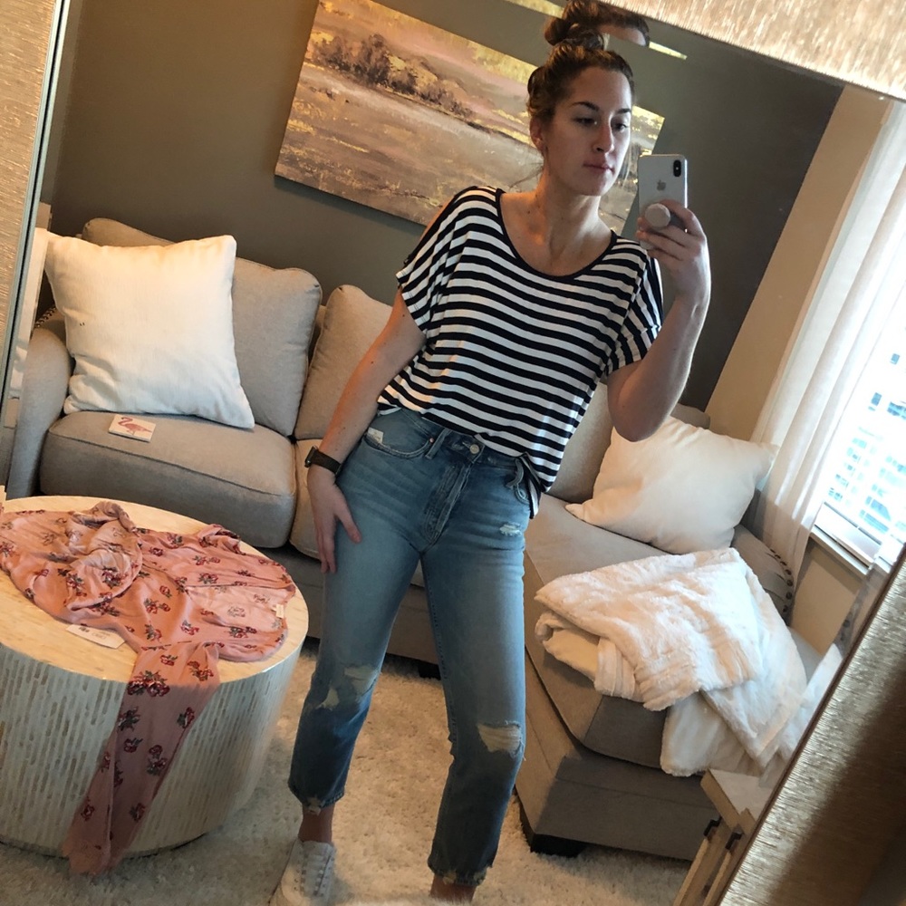 Michael Kors cold shoulder stripe top - Picture 3 of 8